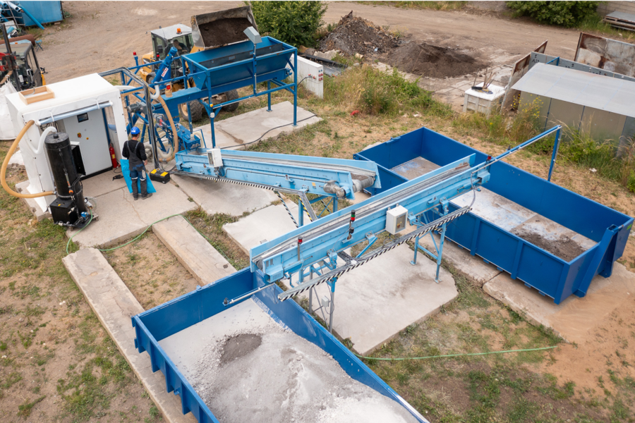 Waste processing line
